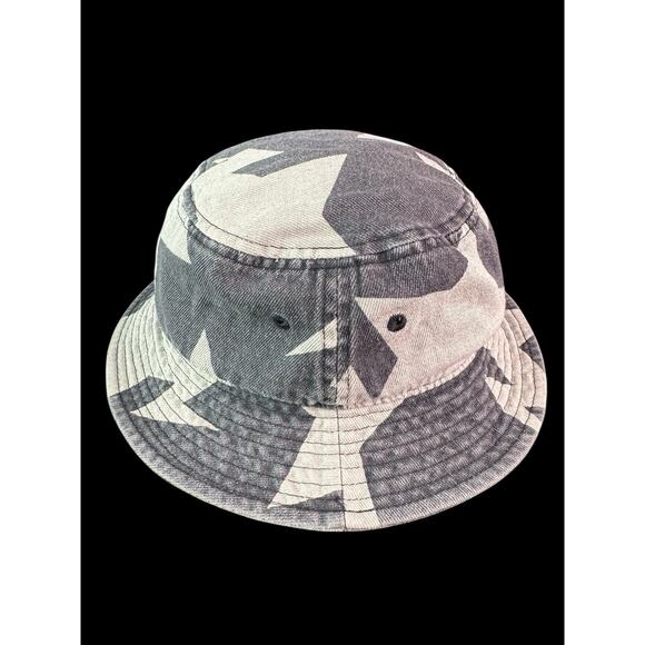 A Bathing Ape STAR PATTERN DENIM BUCKET HAT BAPE Size Medium - Picture 3 of 9